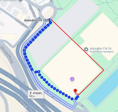 Route from SNFCC parking to DELTA Restaurant